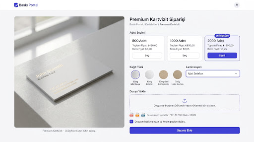 Baskı Portal Ürün Detay Mockup